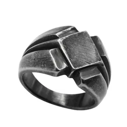 Punk men's ring alloy Nordic black Scandinavian Nordic gathering ring