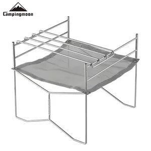 33.5*28*3.5 cm Solo-202 Perapian Baja Tahan Karat Lubang Api Unggun Berkemah Lubang Api Jaring Luar Ruangan Dapat Dilipat 8 perapian luar ruangan penjualan terbaik - №