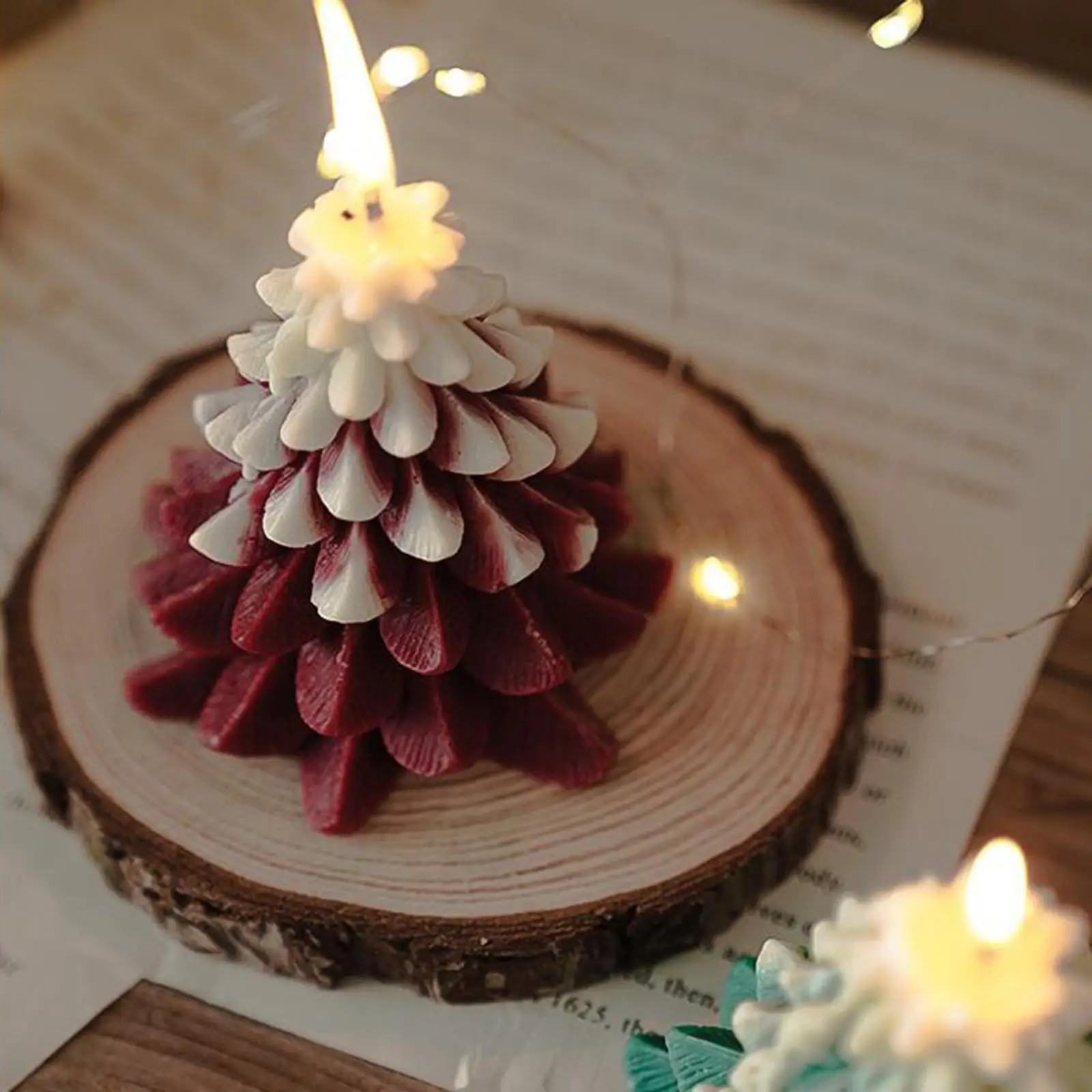 Christmas Tree Wax Candles Halloween Christmas Winter Festival Table Decor s, Bedroom Bathroom Shower Relaxating Candles