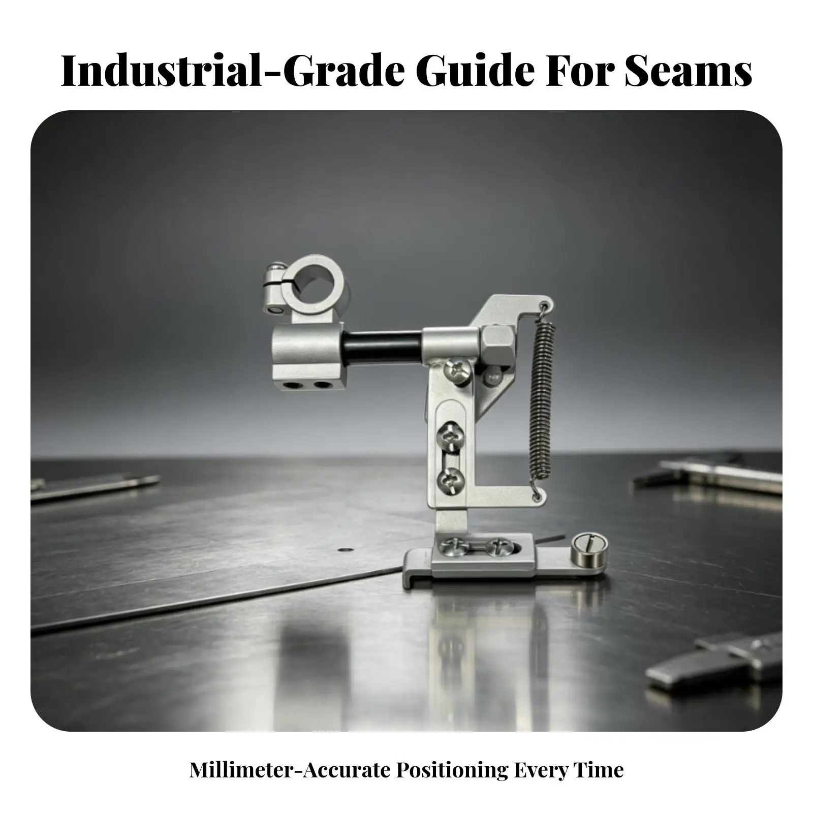 Industrial Sewing Machine Presser Foot Guide with Spring for Consistent Seam Width Control