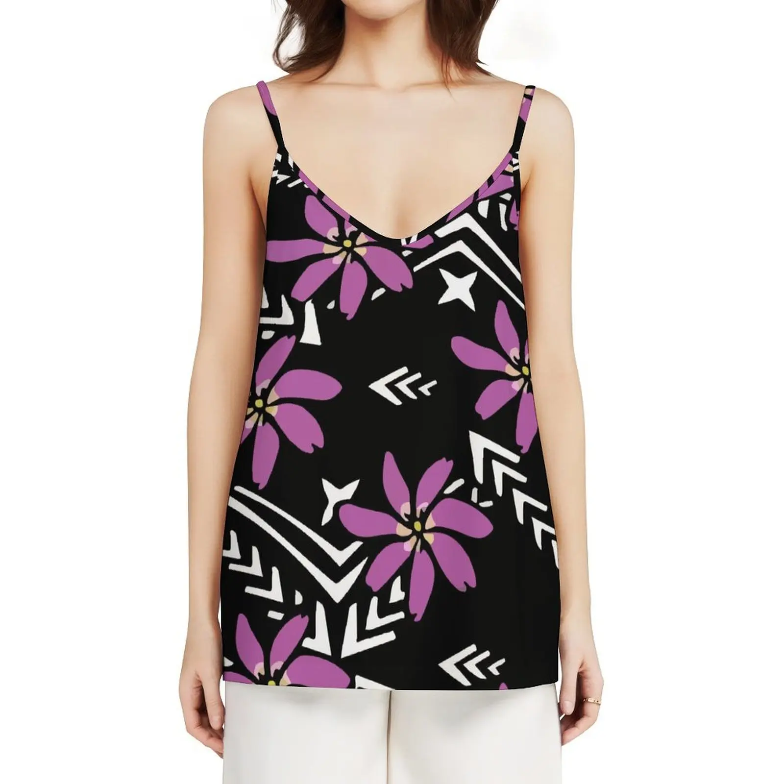 Samoa Club Fashion Women'S Clothing Sexy Halter Sleeveless Halter Top Quality Fabric Polynesian Women'S Sport Casual Vest Halter