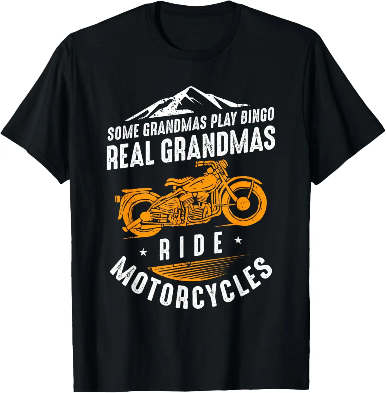 Algunas abuelas juegan al bingo - Camiseta de motocicletas de paseo de vovinos reales