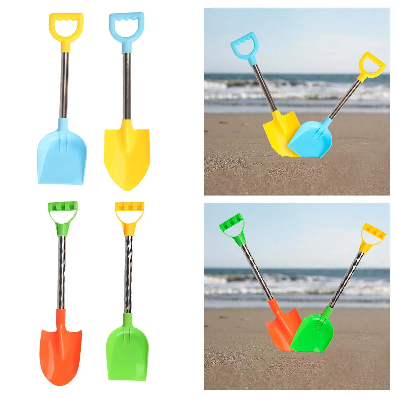 2Pcs Beach Shovel Toy for Girls Boys Beach Gardening Set Children Beach Sand Toys for Snow Summer Backyard Beach Birthday Gifts