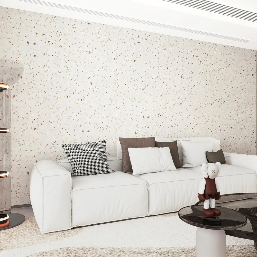 ورق اتصال من الرخام الصناعي مقاوم للماء وقابل للتقشير واللصق باللون الأبيض للخزائن والأدراج، عريض 354 × 24 بوصة، ذاتي اللصق