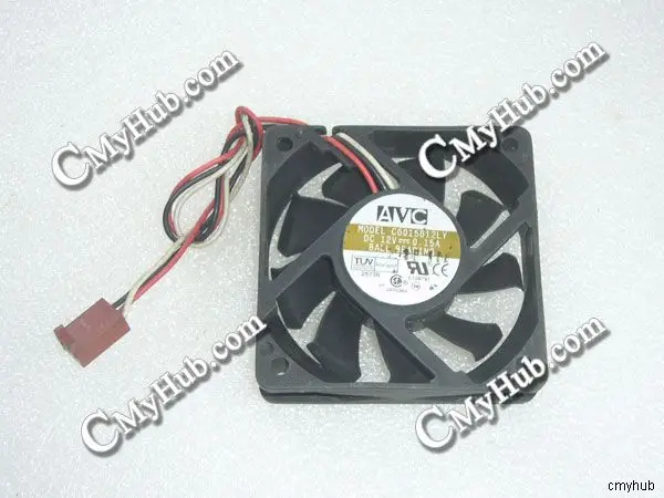 For AVC C6015B12LY DC12V 0.15A 6015 6CM 60MM 60X60X15MM 3pin Cooling Fan C6015B12LY