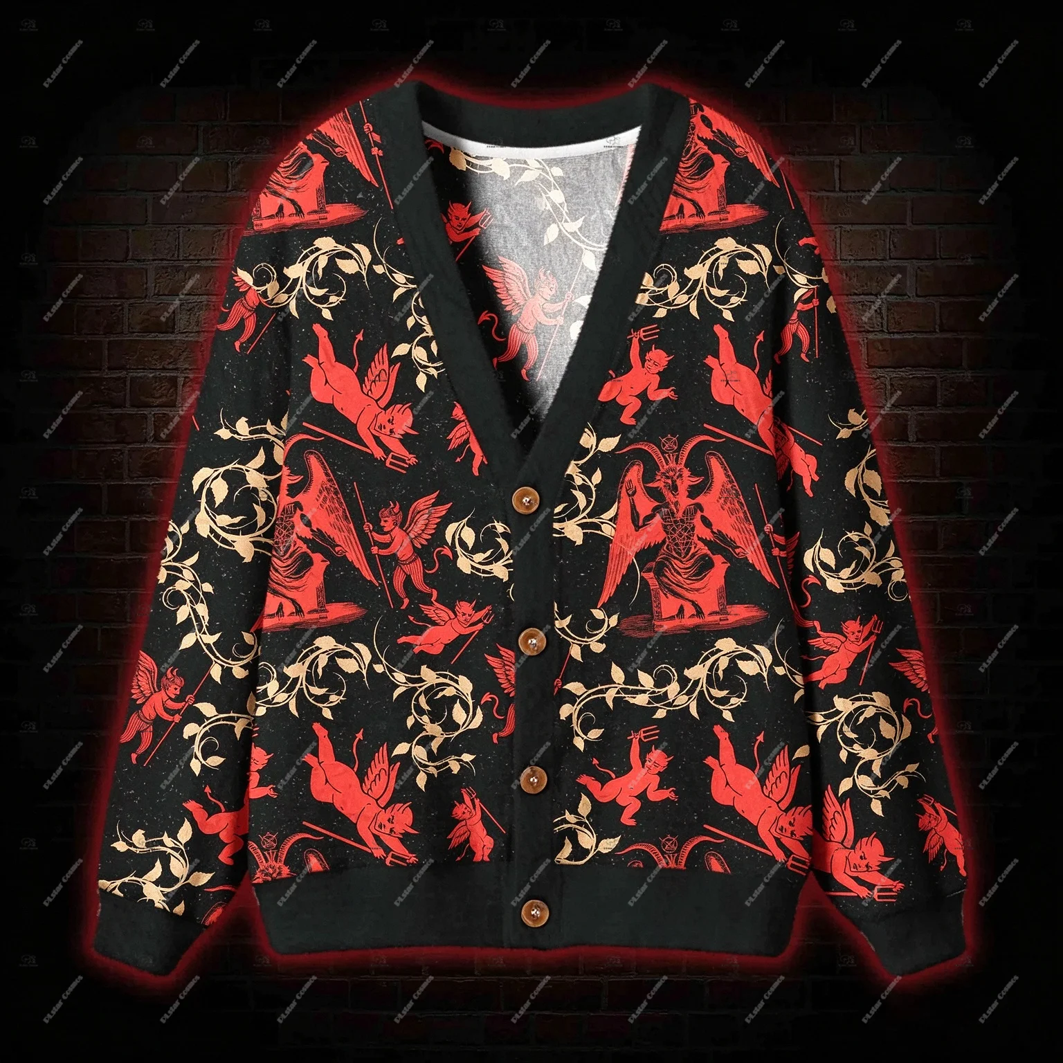 Christmas Halloween Witch Dark Style Outfit Vintage Cardigan Sweatshirt 3DPrint Harajuku Streetwear Casual Funny Long Sleeves Q2