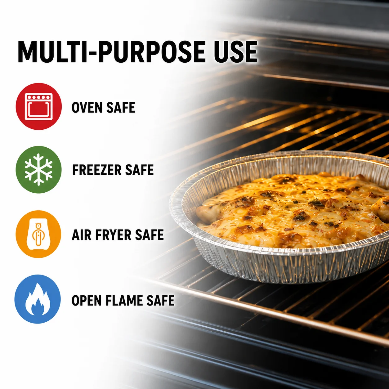 Disposable Round Aluminum Foil Food Containers with Clear Lids (8 Inch), Heavy-Duty Pie Pans, Multi-Use Meal Prep Tins, Reusable-Free Water & Pet Bowls
