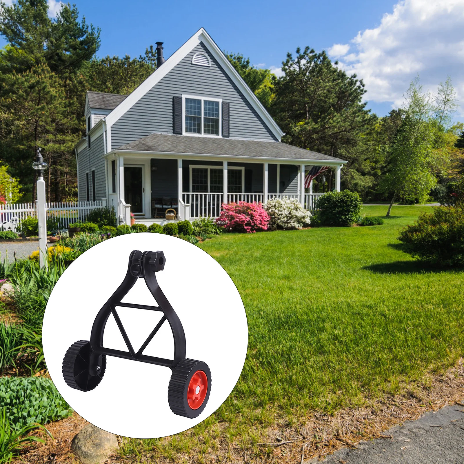 Plastic Support Wheel Set for Lawn Care Gardeners Adjustable Auxiliary Wheel for Battery Grass Trimmer Durable Gear