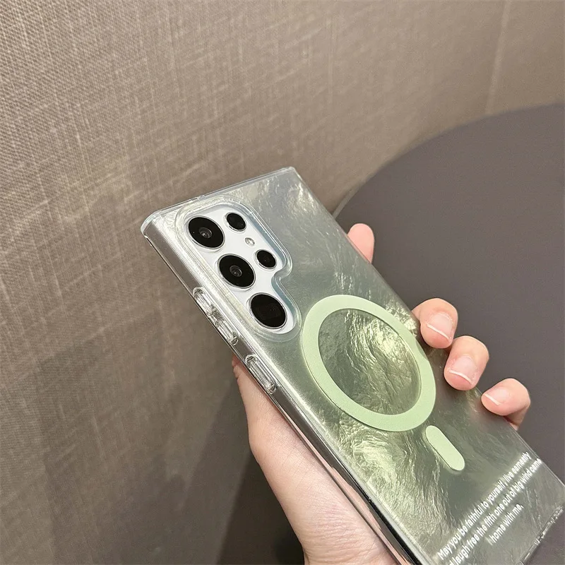 Halo Laser Phone Case for Samsung Galaxy S22 S23 S24 Ultra S24+ S24 Plus Cover Case