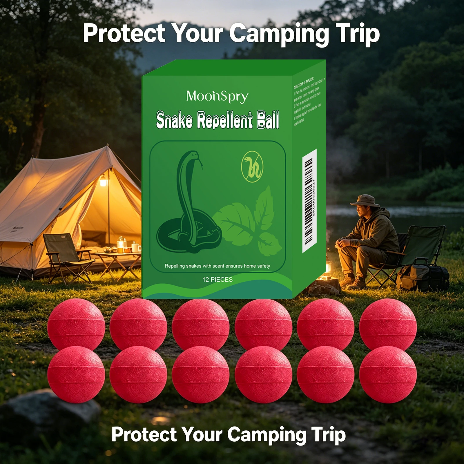 Snake Repellent Pill Repelling Snake with Scent Ensure Home Safety Plant Ingredients Snake Control Suitable for Indoor & Outdoor