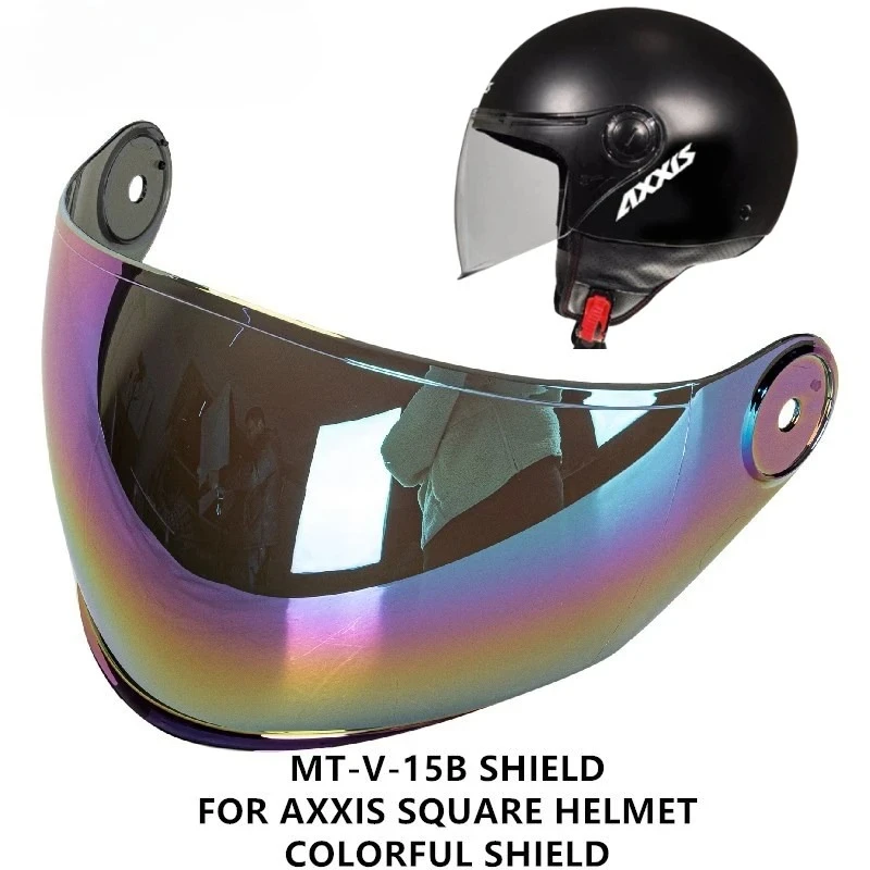Original AXXIS MT-V-15B Square Helmet Shield+ Helmet Lens Original Color Visors Half Helmet Accessories