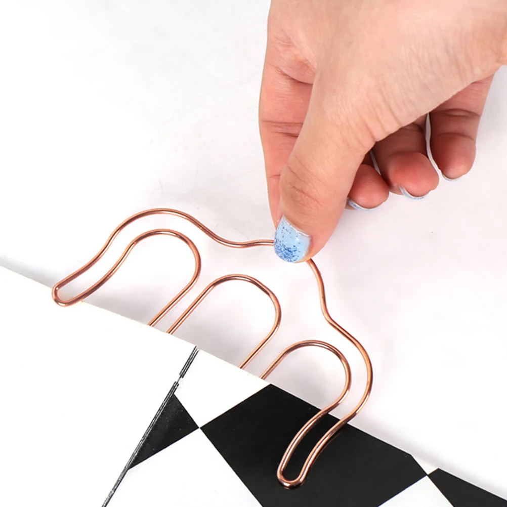 

2pcs Metal Clips Premium Electroplated Sturdy Creative Design Photo Note Bookmark School Office Home Use Gift