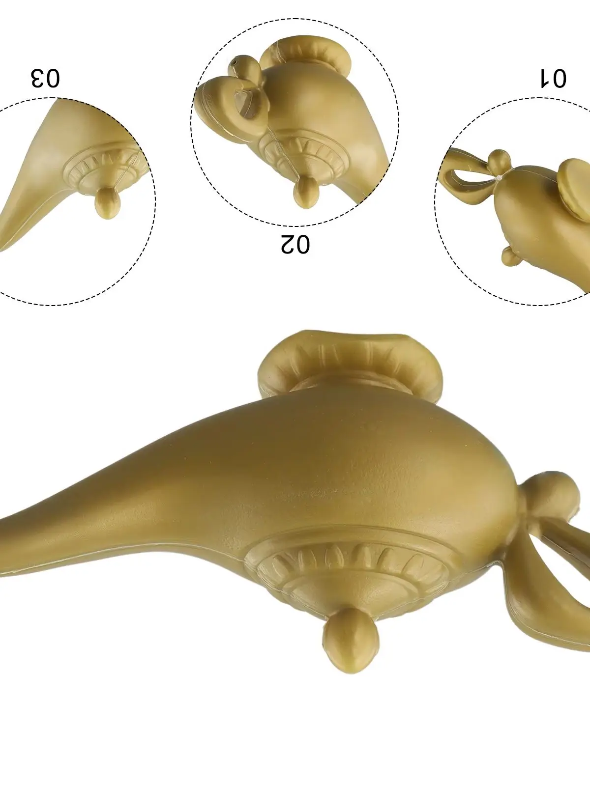 

1pc Aladdin Genie Lamp Costume Props Halloween Christmas Tea Pot Cartoon Genie Lamp Home Party Ornament Home accessories
