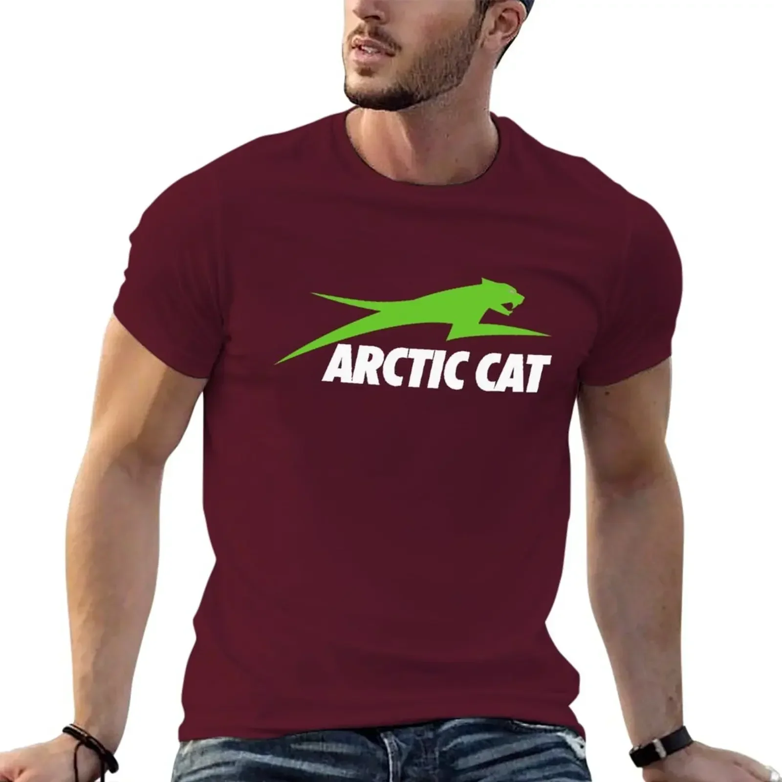 Graphics Blacks Funnys Mens Vintage T Shirts Arctic Cat T-Shirt Harajuku Graphic Oversized Men Clothing Summer Funny New cotton