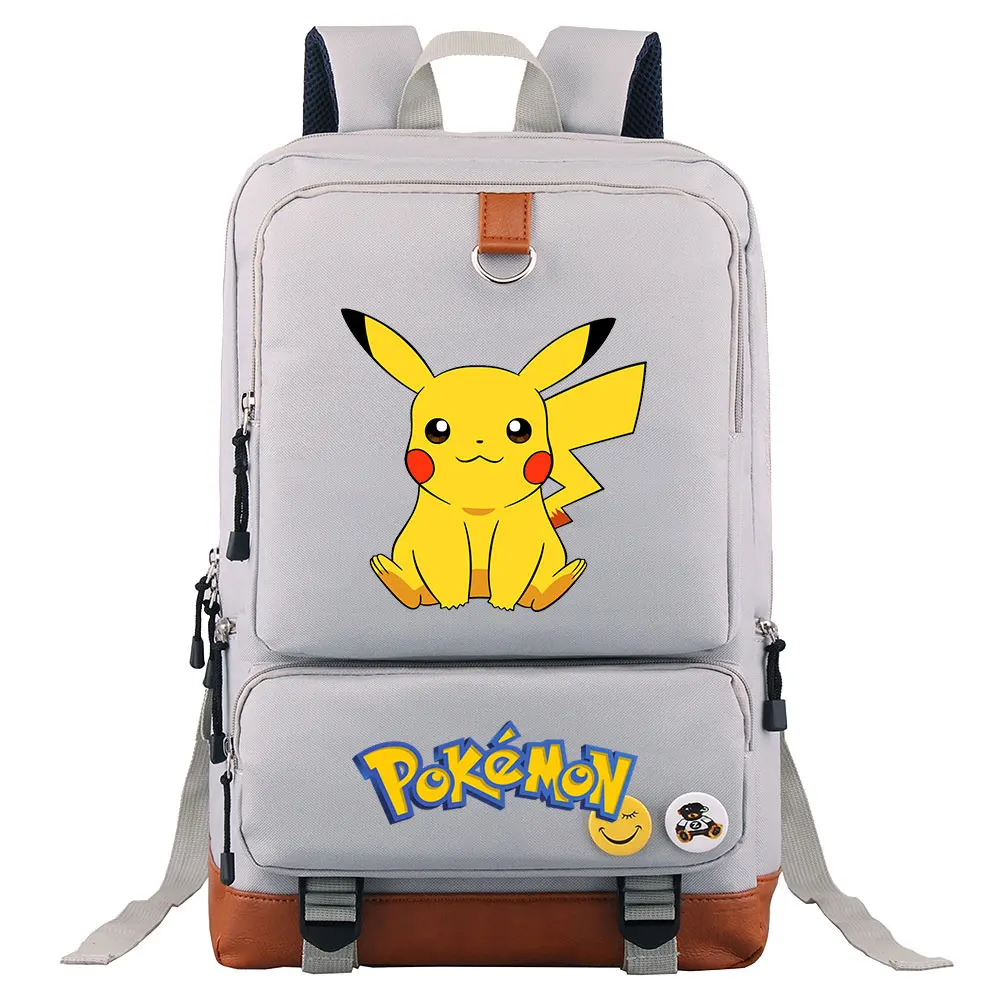 POKEMON Pikachu Backpack High School Students Backpack School Bags For Teens Girls Boys Laptop Travel Student Book Bags