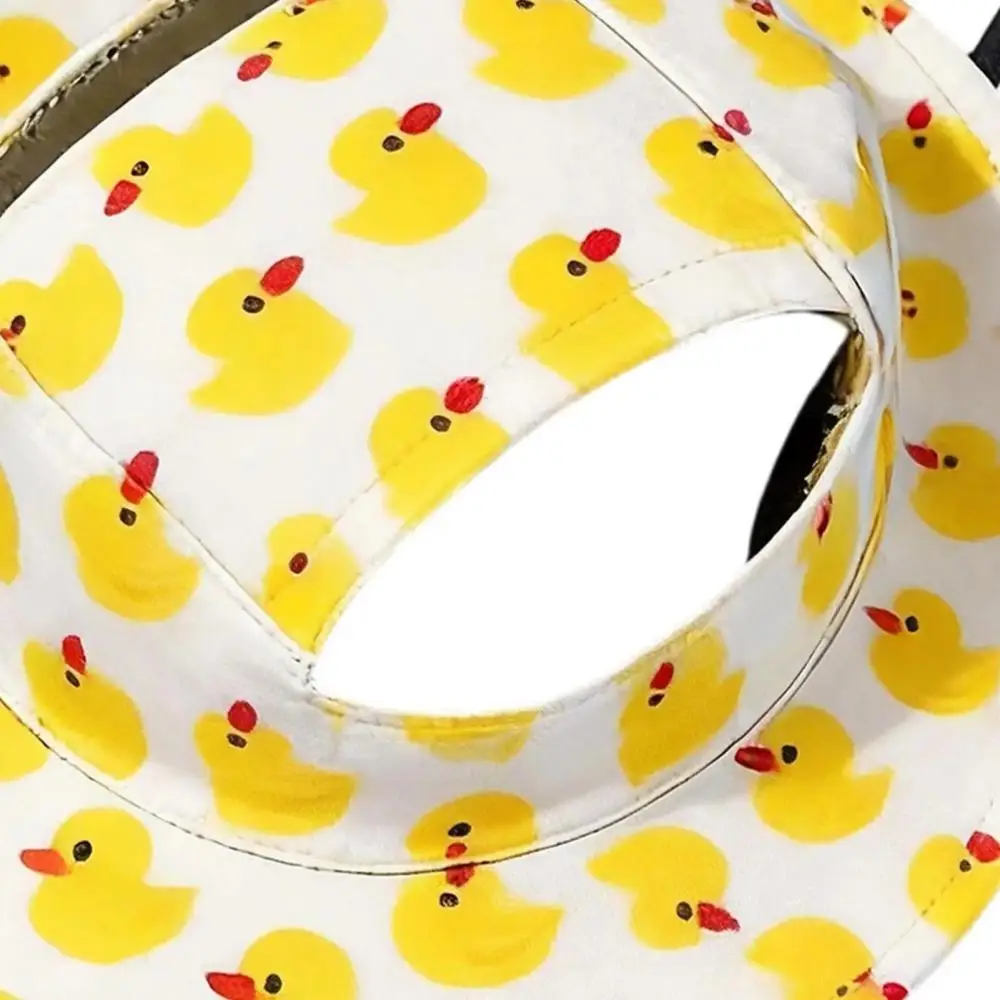 1PC Adjustable Pet Sun Hat with Ear Holes - Breathable Dog Bucket Hat for Small Dogs & Cats, UV Protection Summer Outdoor - view 5