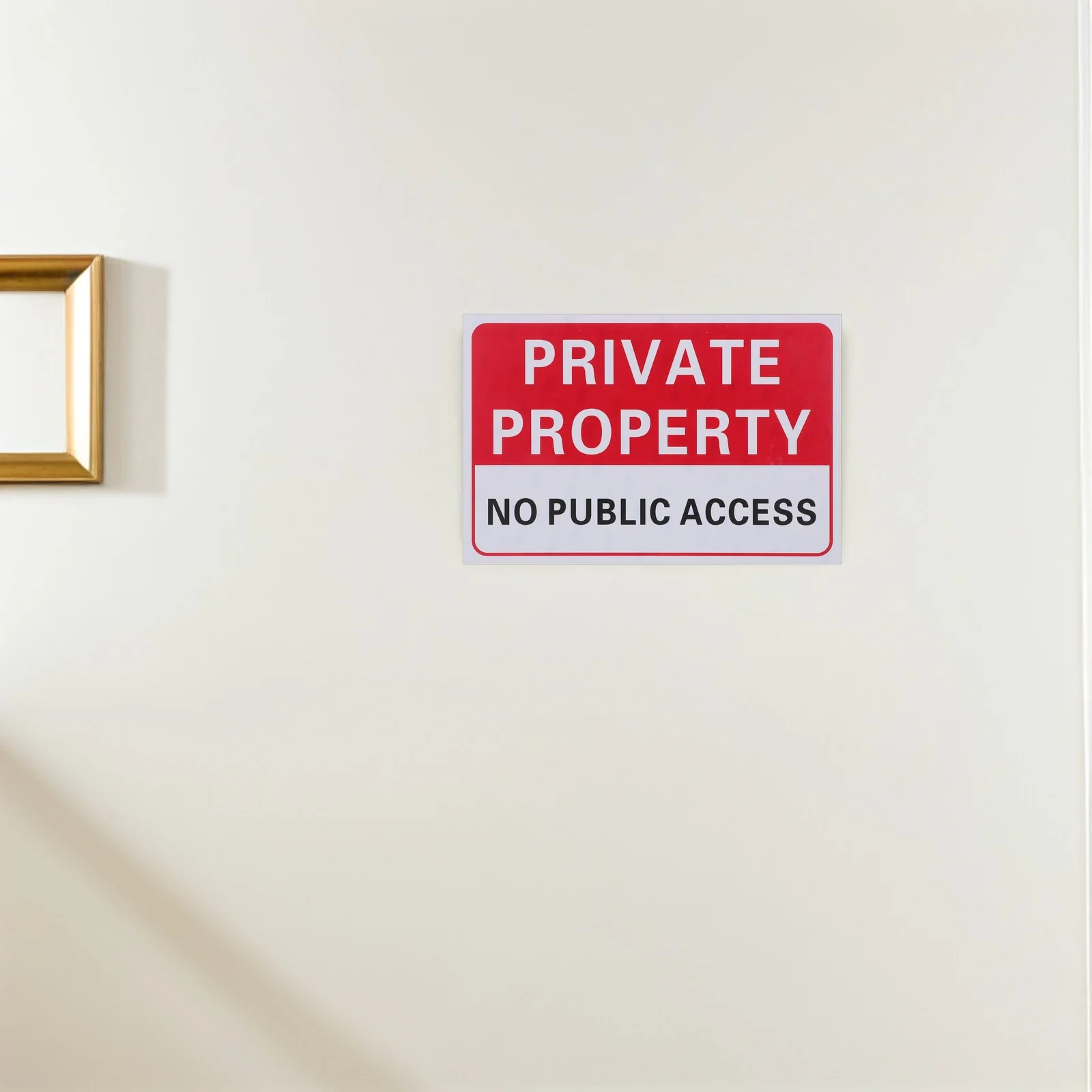 

2Pcs Private Property Sign Self Adhesive Warning Decal Outdoor Keep Out Yard Access Residential Property Security