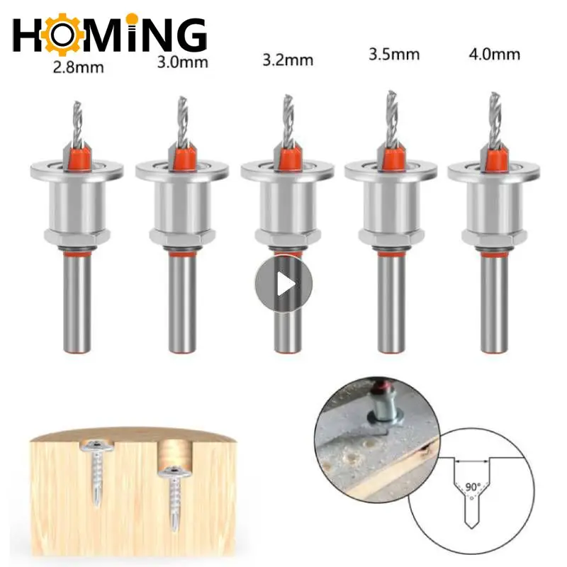 HSS Countersink Woodworking Router Bit Fresa, Extrator De Parafuso, Remon, Demolição, Perfuração De Madeira, Brocas De Núcleo, 8mm Shank