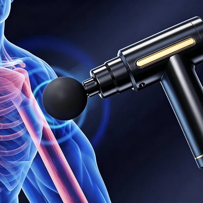 6 Speed Mini Electric Fascia Gun Deep Tissue Muscle Massager Portable Body Relax Massage Gun For Sports Pain Relief view 3