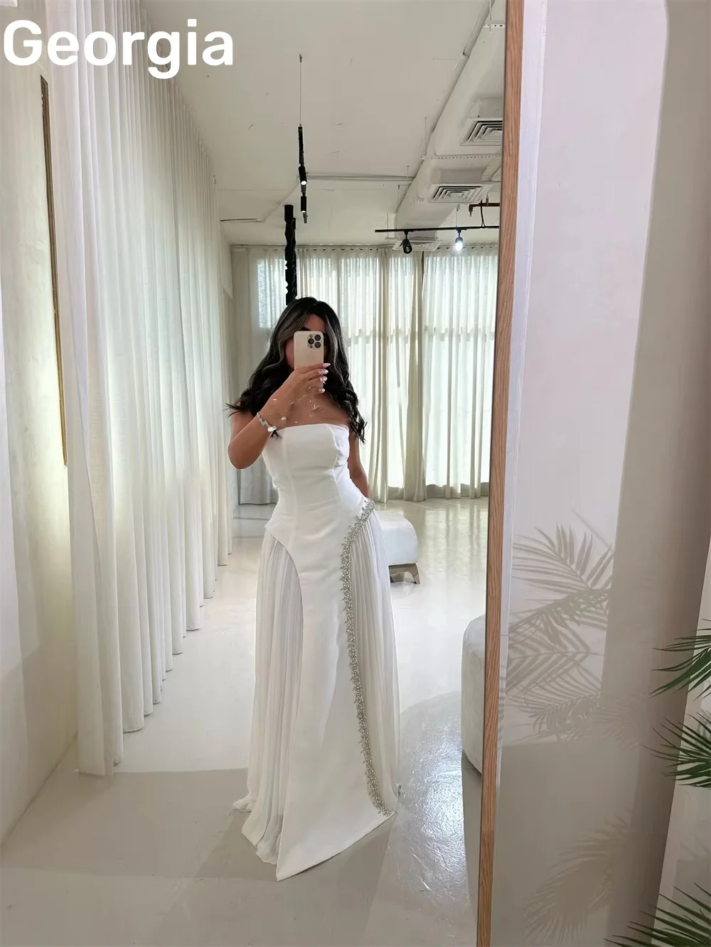 Vestidos de ocasião formal personalizar coluna sem alças até o chão beadings vestidos de noite de luxo com zíper sem mangas vestidos de