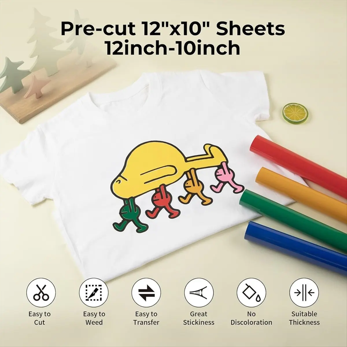 NEW HTV Heat Transfer Vinyl, 18Pack Variety HTV Vinyl Pack with Glitter, Chameleon & PU Iron on Vinyl for T-Shirts