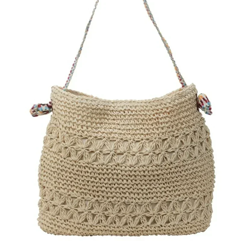 

2025 Women's Oversized Woven Tote Bag - Bohemian Beach Shoulder & Crossbody Purse for Vacation & Casual Outings