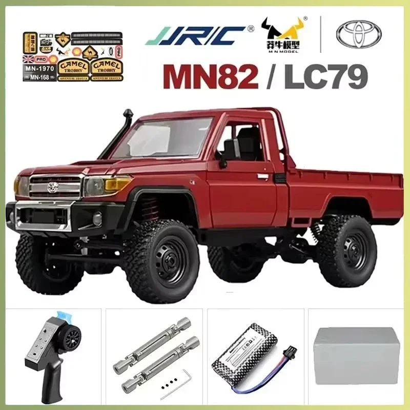 MN MN82 1:12 Retro Rc รถไฟ LED Full-scale จําลอง LC79 Professional 4WD รีโมทคอนโทรลรถกระบะ RC รถบรรทุกของเล่น