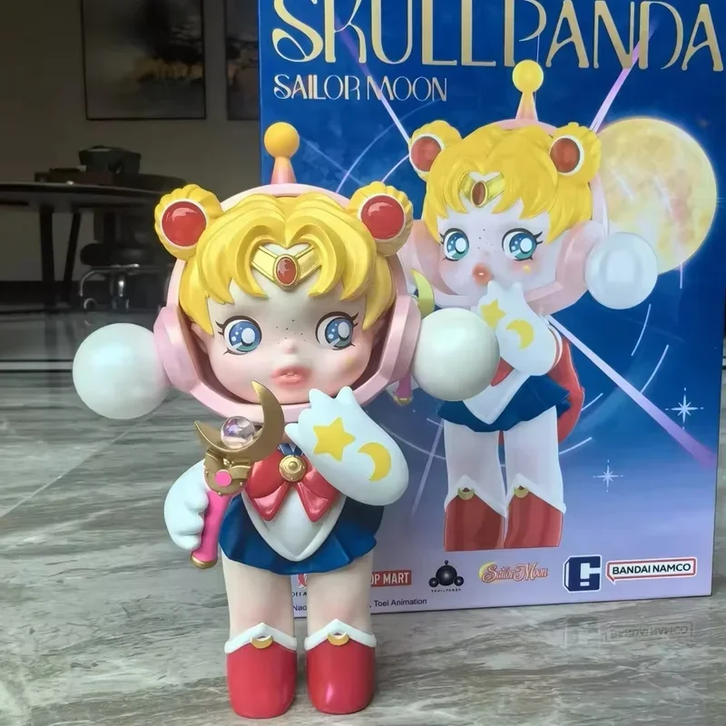 Echte Sailor Moon X Skullpanda Kawaii Figuren Modell Spielzeug Puppe Skullpanda Modell Actionfigur Desktop Dekor Mädchen Überraschungsgeschenk