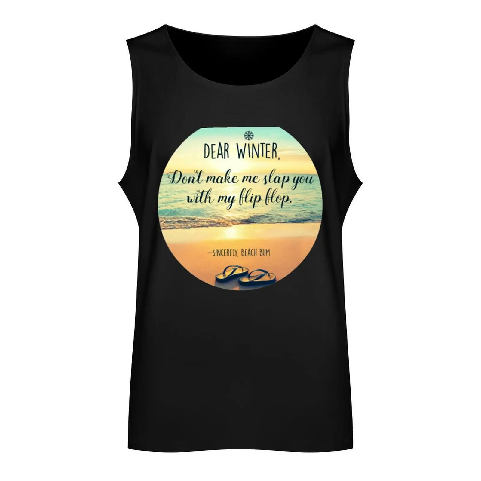 Winter - Don't Make Me Slap You With My Flip Flop Tank Top Men's summer clothes 2024 training weight vest sleeveless shirts