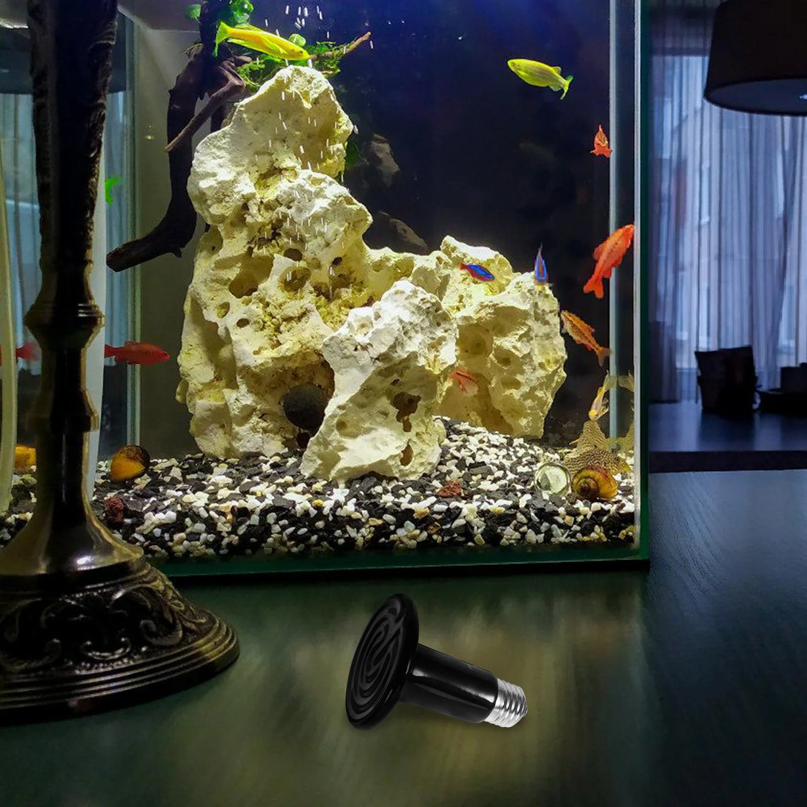 

1Pcs Reptile Heat Light Ceramic Bulb Heating Lamp High Purity Ceramic Heater for Reptiles Birds Hamsters