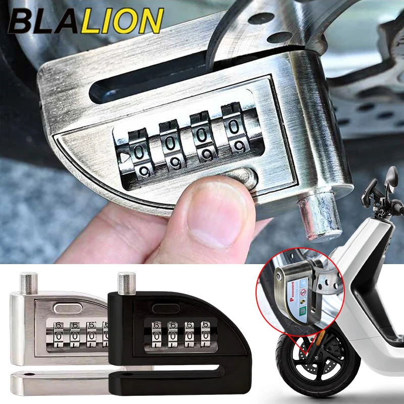 BLALION Motorcycle Scooter Wheel Password Disc Brake Lock Anti-pry Disc Lock Protect Rust-proof Electric Bike Anti-theft Lock