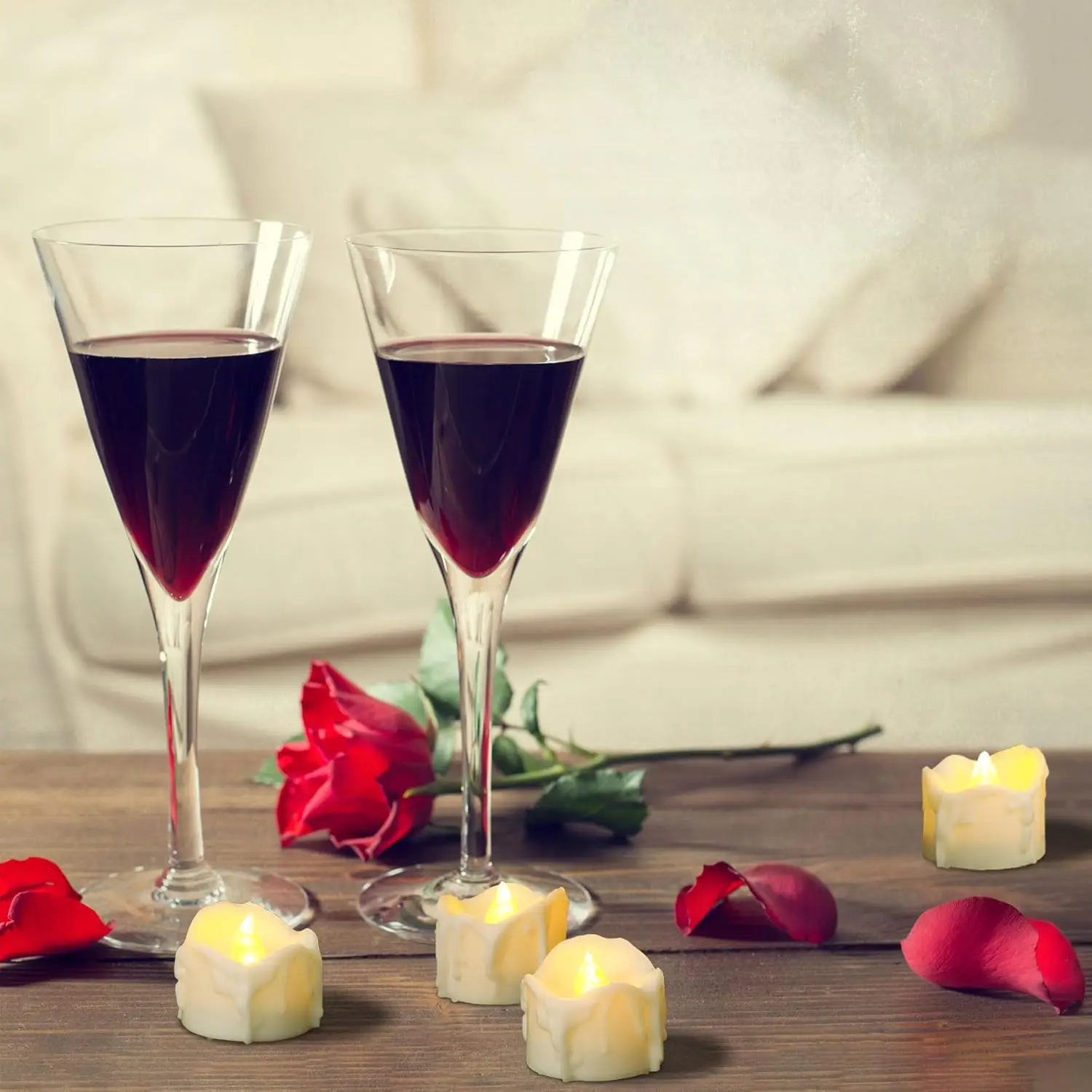 Flameless LED Candle Creative wishing Led Tea Light Warm White Flameless Candle Halloween Christmas Decor Candle Light