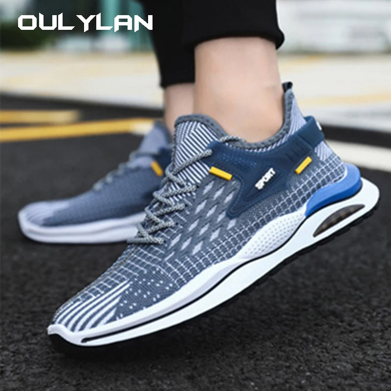 Men Shoes 2024 New Mesh Breathable Casual Sports Lace Up Lightweight Outdoor Walking Tennis Shoes for Men