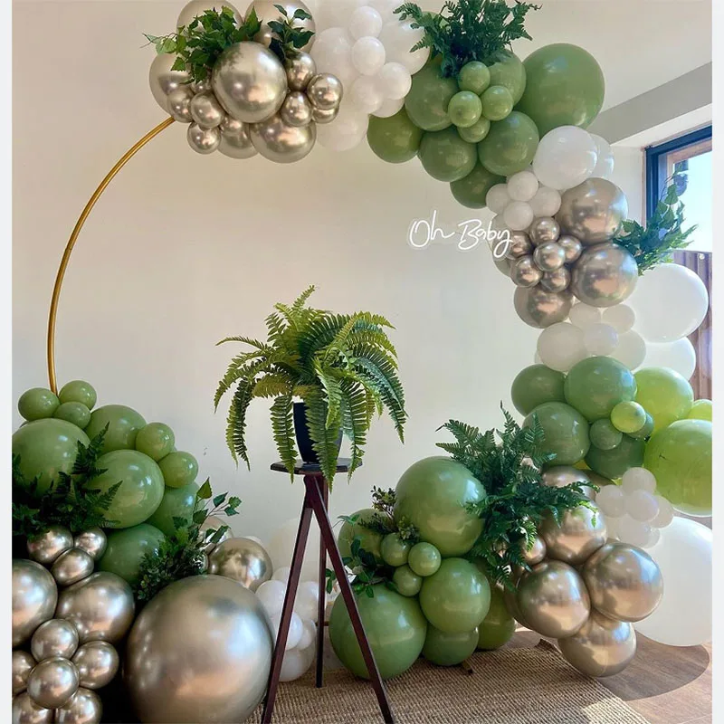 Boho Grüne Luftballons Mattgrüne Geburtstagsballons 5/10/12/18 Zoll DIY Ballongirlande Bogen für Geburtstag St. Patricks Day Dekor – Detail 33