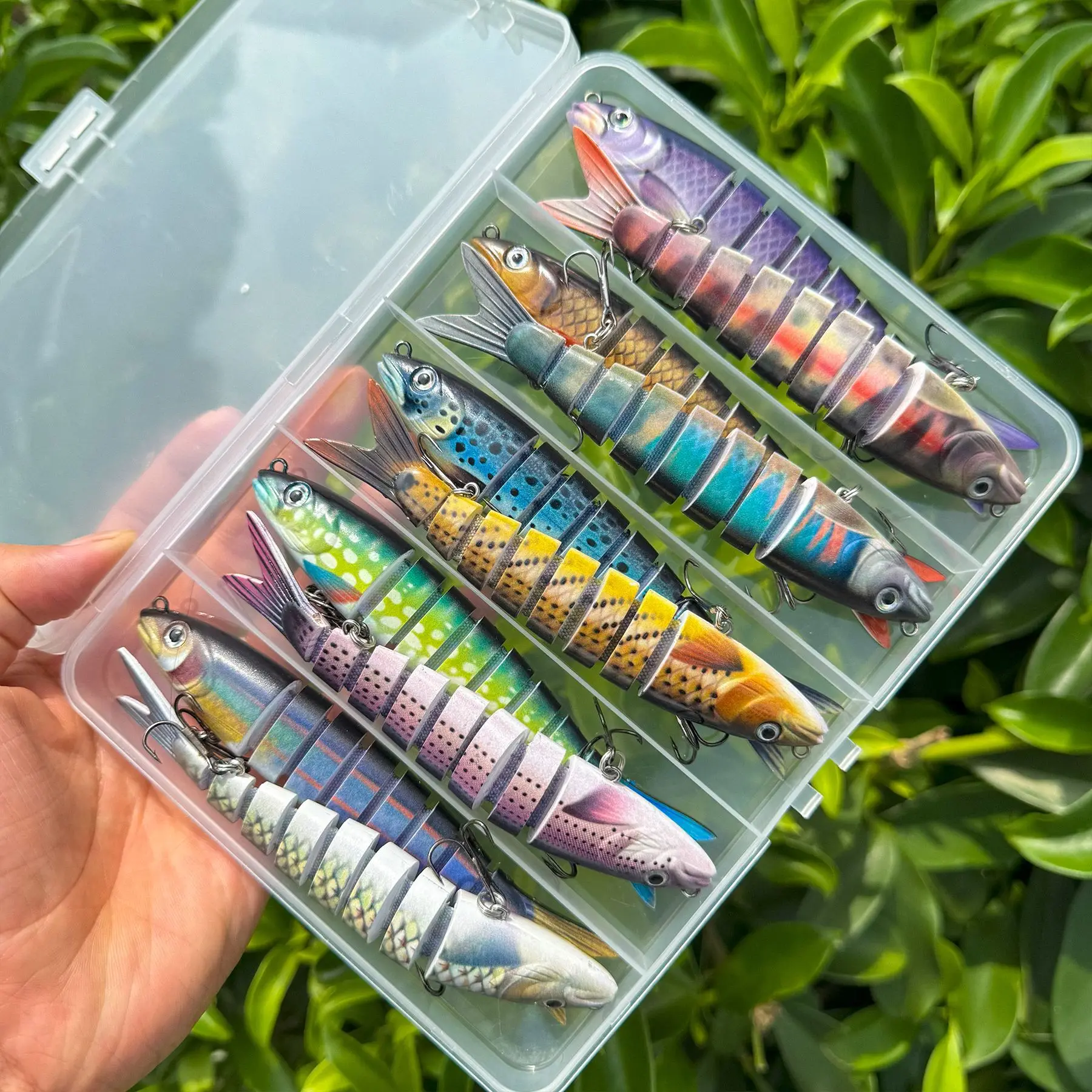 Multi Jointed Swimbaits 19g 13.5cm Sinking Hard Lure 8 Segments Artificial Bait for Fresh Saltwater Bass Pike Fishing