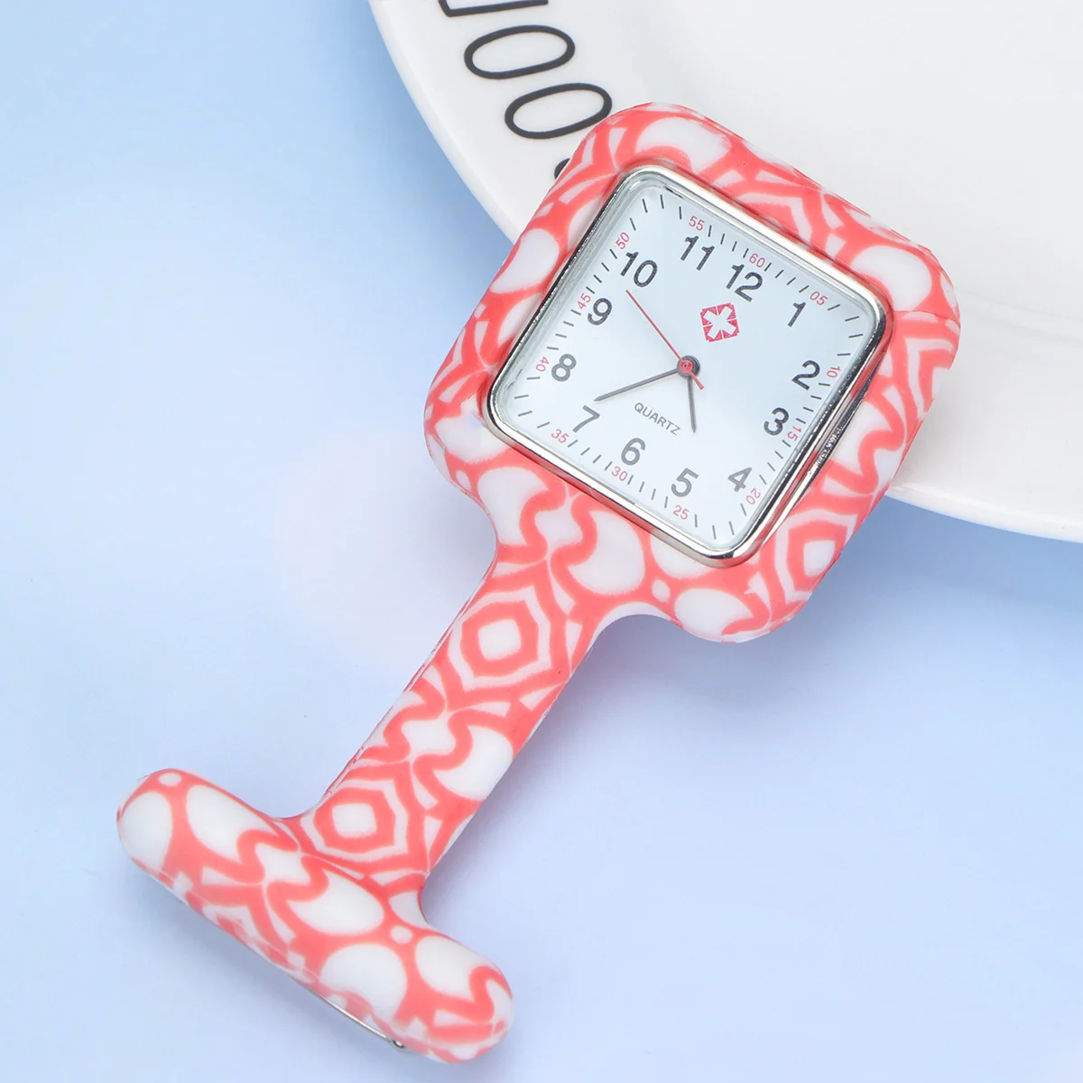 

Silicone Nurse Clear Number Medical Staff Gift Watch For Doctors Nurses Hospital Use Printed Hanging Watch Square
