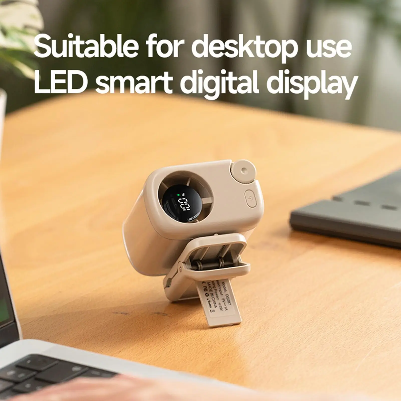 

100-скоростной перезаряжаемый вентилятор с подсветкой и клипсой, настольный, маленький, бесшумный, для дома, спальни, офиса, путешествий, кемпинга, походов