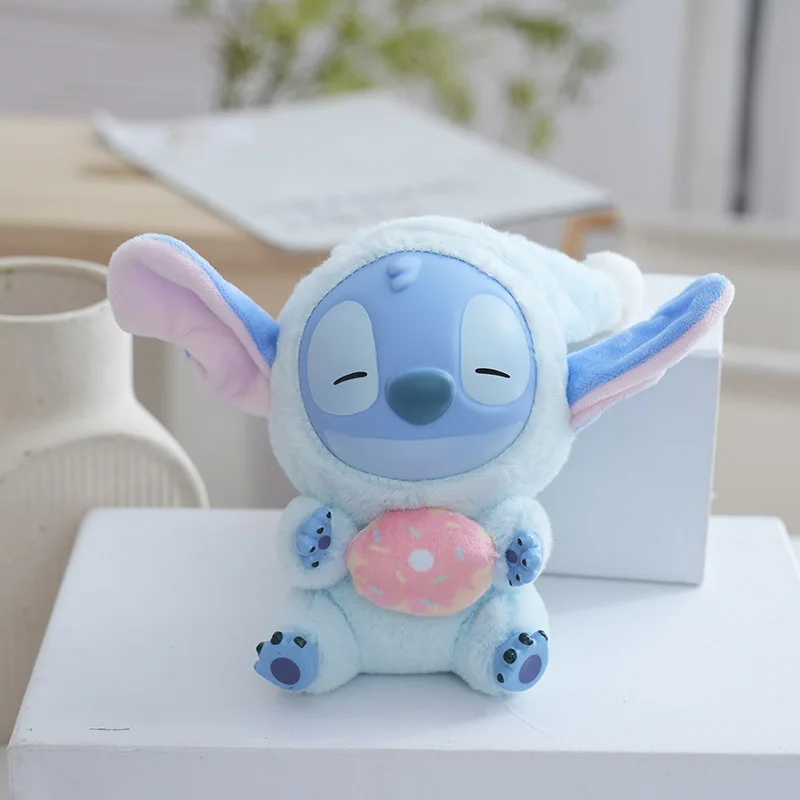 Disney Stitch Eat, Sleep Series Ciondolo scatola cieca in vinile Bambola carina Scatola misteriosa Giocattolo Bambola di peluche Regalo di festa