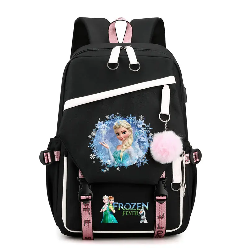 Children\'s Backpack Girls Cartoon Frozen Elsa & Sofia Princess Kindergarten School Bag Casual Laptop Backpack