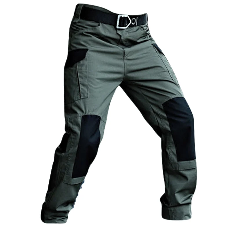 Men\'s Tactical Pants Casual Cargo Multi-Pockets Trousers Quick Dry Outdoor Waterproof Workwear Trousers Wear-Resistant Overalls