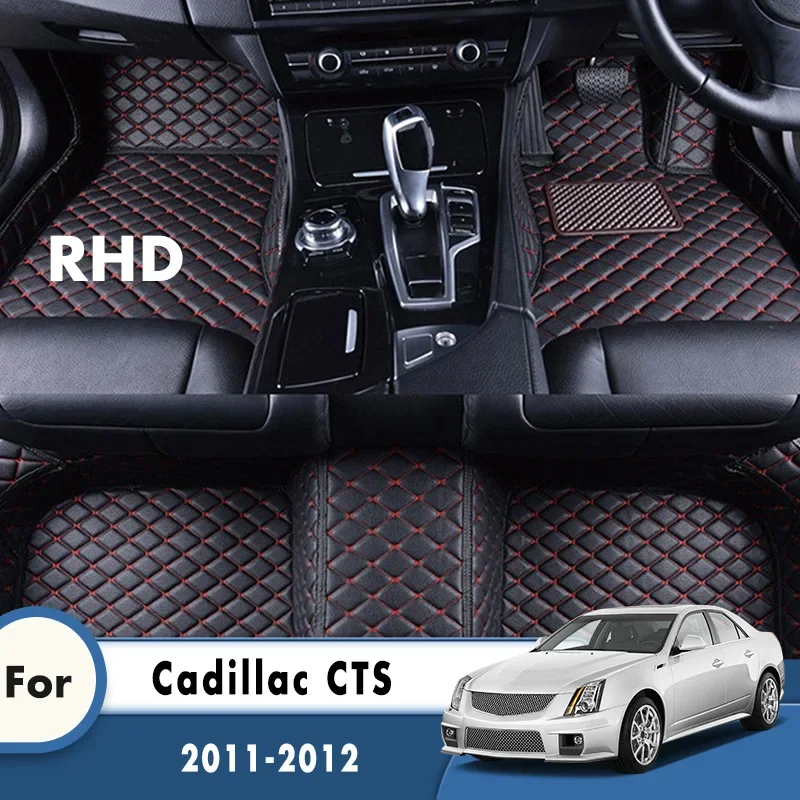 

RHD Car Floor Mats For Cadillac CTS 2012 2011 Carpets Custom Styling Auto Accessories Interior Covers Pedals Custom Foot Rugs