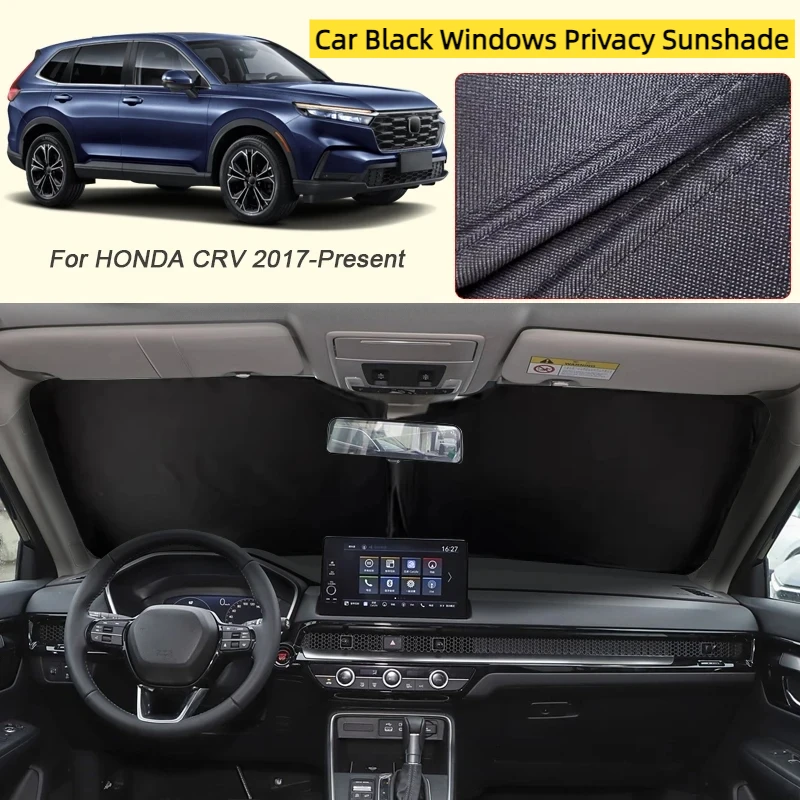 

Car Black Windows Privacy Sunshade Auto Anti-UV Heat Insulation Protect Cover Interior Accessories For HONDA CRV 2017-2026