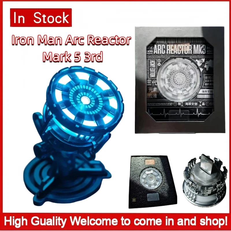 

High Quality Hot Hcmy Iron Man Arc Reactor Mark 5 3rd Generation Tony Stark Chest Lamp Mechanical Style Collectible Model Gift