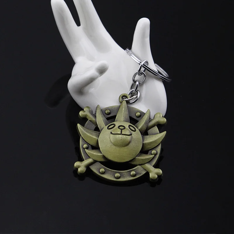 Anime One Piece Keychains Accessories Luffy Hat Zoro Charm Car Bag Key Ring Pendant Metal Keychain Holder Toys for Xmas Gift image 4