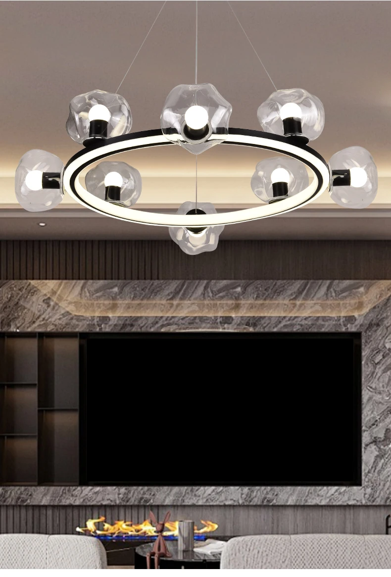 Nordic LED Chandelier Lighting Dining Living Room Bubble