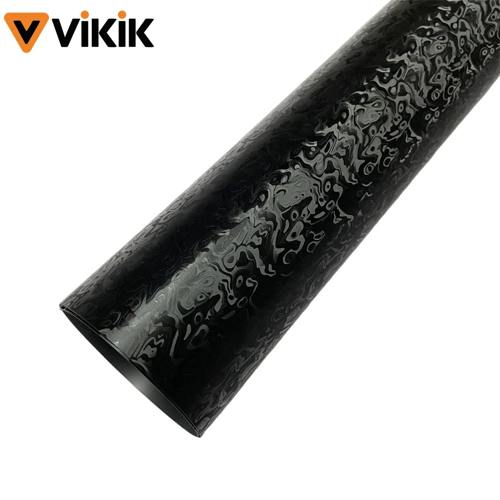 Carbon-Faser-Aufkleber Schwarze Cosmic Ghost Carbon-Faser-Vinylfolie für Auto Motorrad PET Wasserdichtes Auto-Zubehör