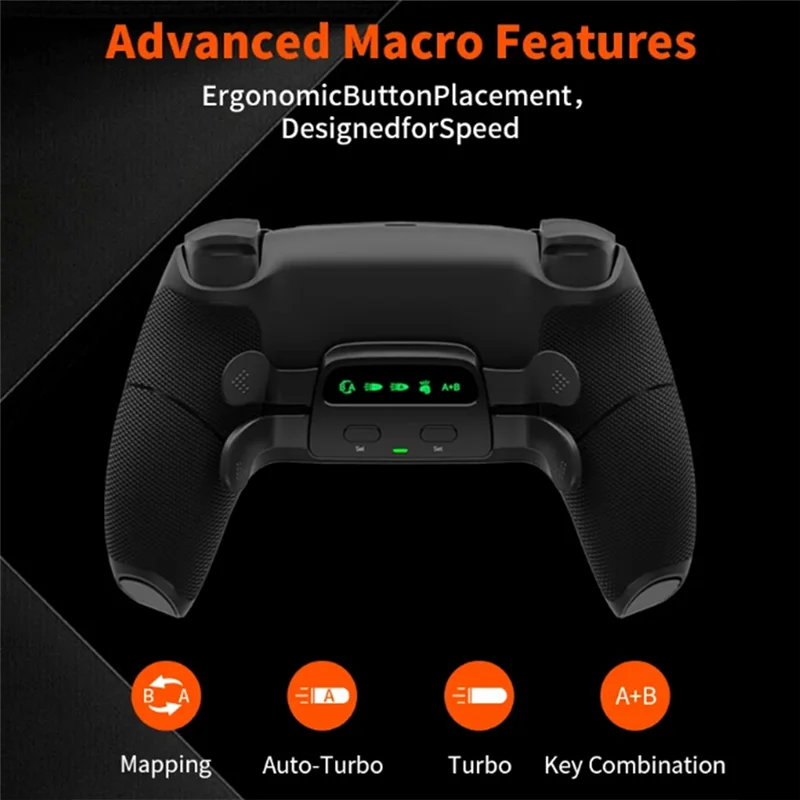 A98T The Remappable Ultimate Controller Buttons For PS5, Upgrade Boards And Redesigned Back Case And 4 Rear Buttons For Ps5