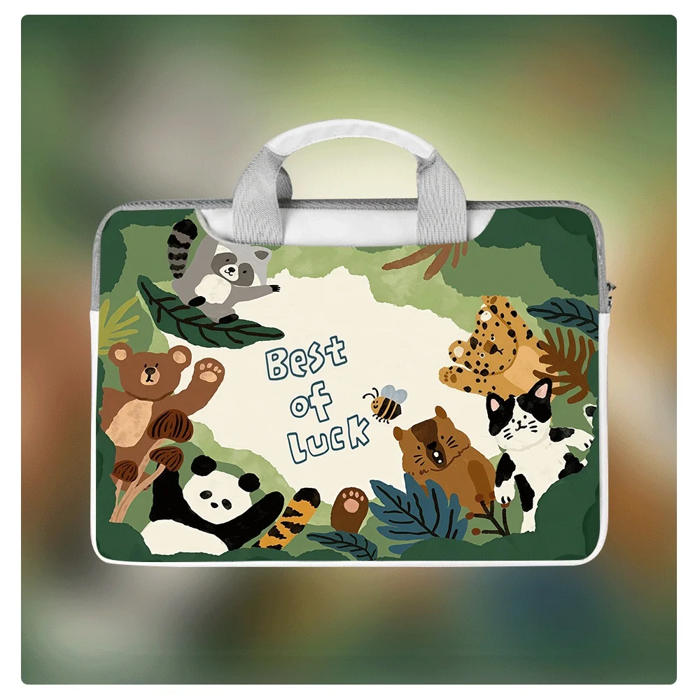 

Cute Animal Fashion Computer Bag 12 13.3 14 15.6 Inch Laptop Sleeve Shoulder Handbag Suitable for Student Girls Birthday Gift