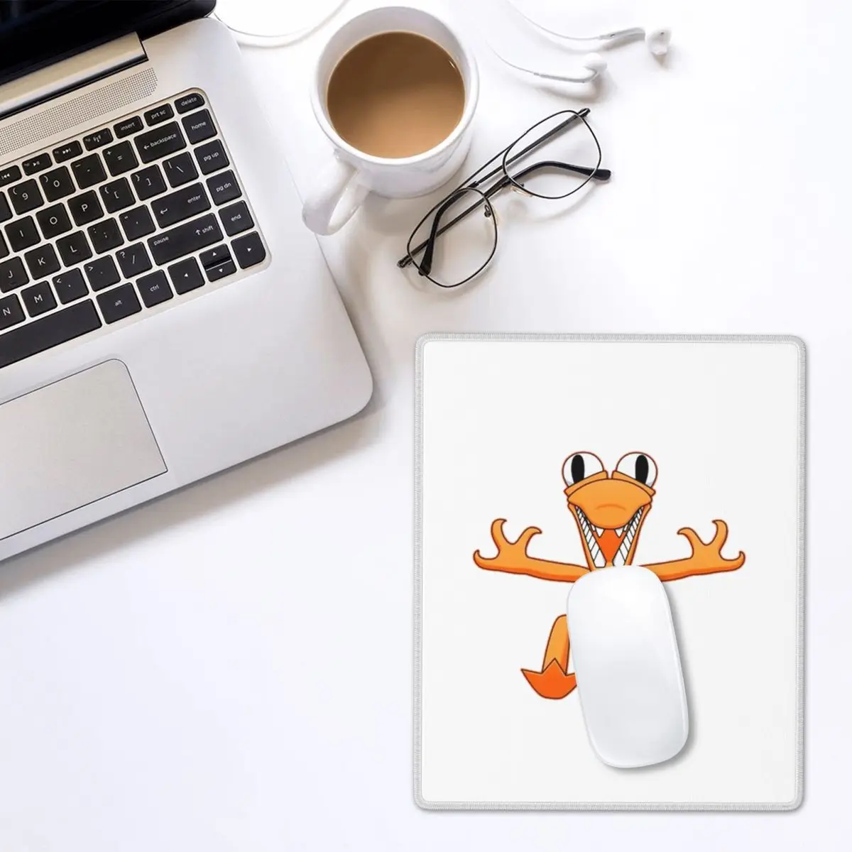 Orange Rainbow Friend Mouse Pad Gamer PC Laptop Mats Keyboard Carpet Computer Gaming Office Accessories Desk Mat 7x9 in 22x18 cm view 2