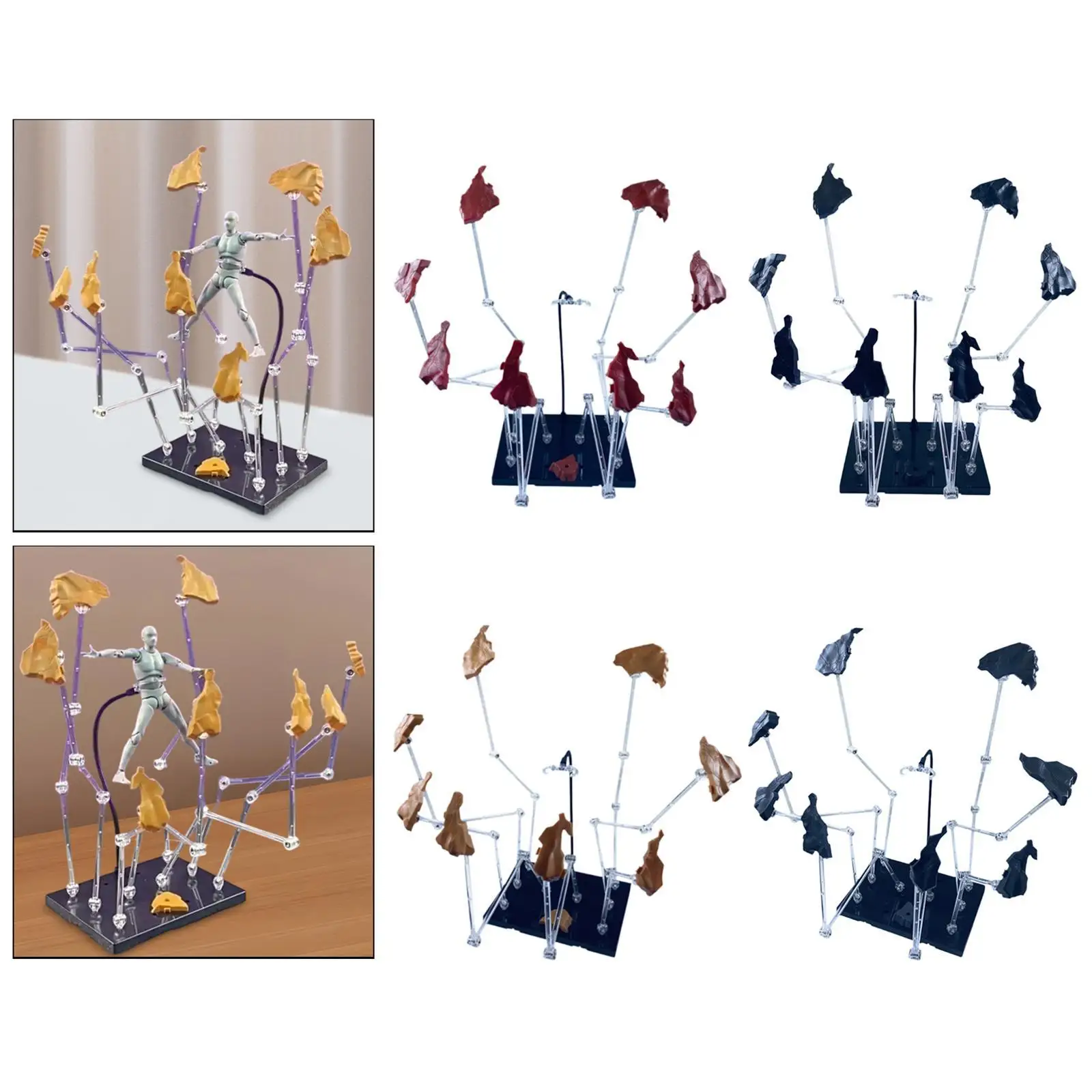 

Model Action Figure Stand,Sturdy,Lightweight,Display Rack,Doll Model Bracket,Hobby Action Base with Flying Rock Effect Decor